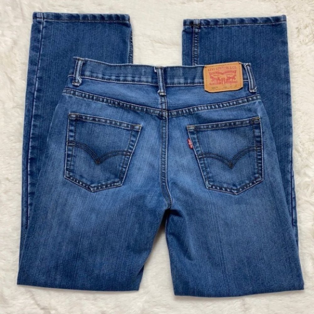 Levi's 505 High Rise Straight Leg Mom Jeans